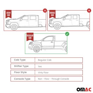 Chevrolet Silverado Floor Mats - Omac - Rubber TPE - Black - '14-'18